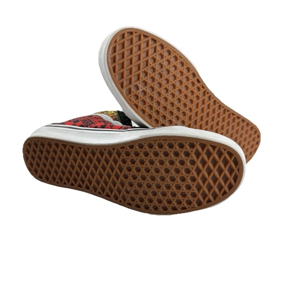 Vans Sk8 Hi Shoes Mens 8.5 Black Logo Flame Lace Up Hi Top Casual - Picture 9 of 10